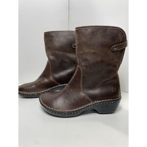 Lila SureGrip Leather Boots Women's Size 5 BBC Brown Snap Back NWOT